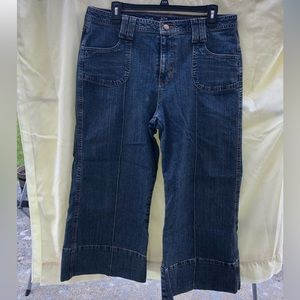 ANA wide leg denim capris. Size 14.